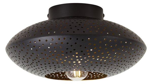 Plafoniera orientale nera con oro 25 cm - Radiance