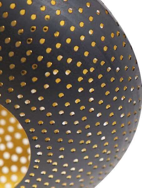 Plafoniera intelligente nera con oro 25 cm incl. Wifi P45 - Radiance