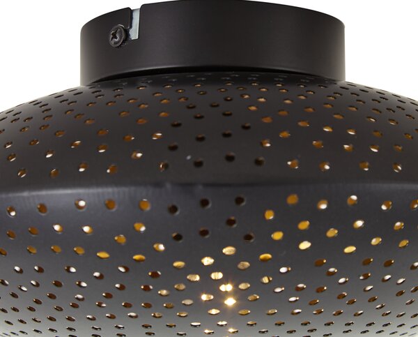 Plafoniera orientale nera con oro 25 cm - Radiance