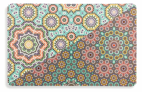 TOVAGLIETTE set 6 PEZZI Marrakech in Plastica Assortito, dimensioni 45x30x H 0.5 cm