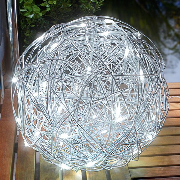 Lampada da esterni deco a LED solare Alu-Wireball