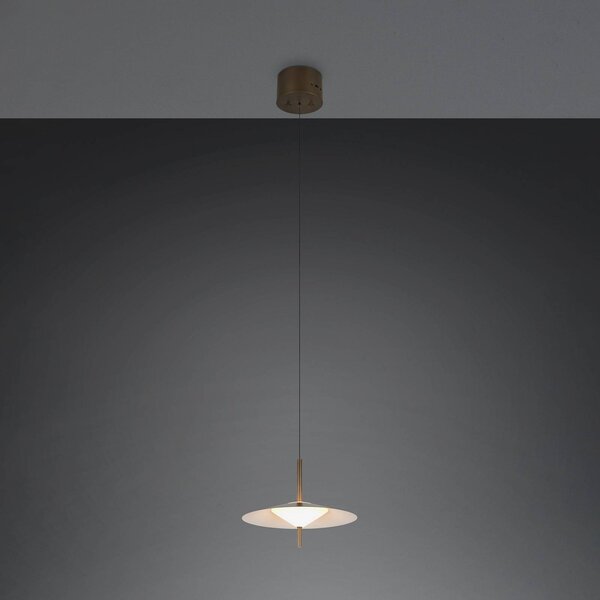 Trio Lighting Lampada a sospensione Amalo, dimmerabile, Alluminio / Grigio / Zincato, Soggiorno / Sala da pranzo, Metallo, Moderno, Lampada a sospensione
