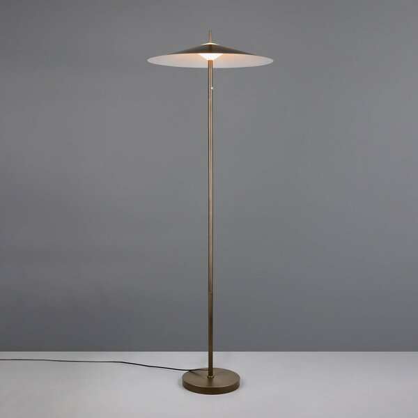 Trio Lighting Lampada da terra a LED Amalo, dimmerabile, Alluminio / Grigio / Zincato, Soggiorno / Sala da pranzo, Metallo, Moderno, Lampada LED da terra