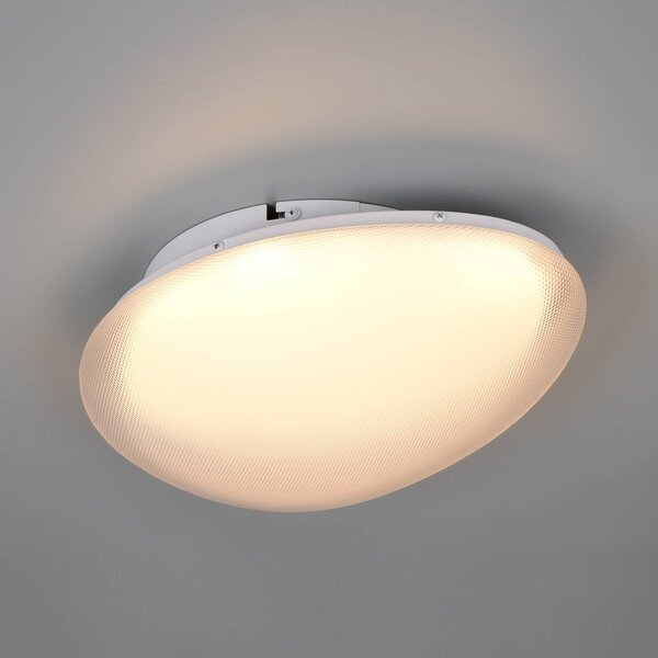 Trio Lighting Plafoniera soffitto Ozera, dimmerabile, Bianco / Opale, Soggiorno / Sala da pranzo, Plastica, Moderno, Plafoniera