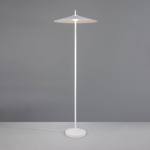 Trio Lighting Lampada da terra a LED Amalo, dimmerabile, Bianco / Opale, Soggiorno / Sala da pranzo, Metallo, Moderno, Lampada LED da terra