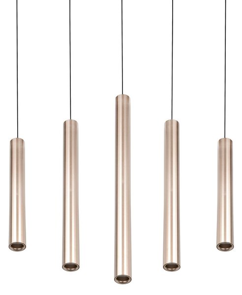 Trio Lighting Lampada a sospensione Arimato, Crema / Ambra, Soggiorno / Sala da pranzo, Metallo, Moderno, Lampada a sospensione