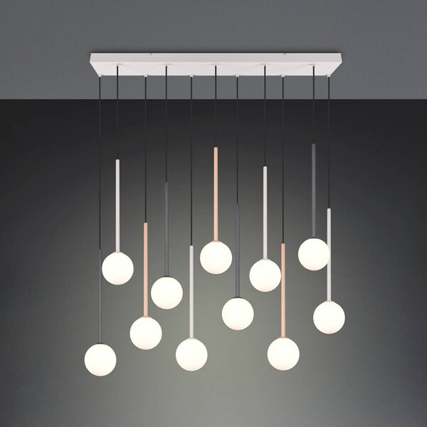 Trio Lighting Lampada a sospensione Firano, Multicolore, Soggiorno / Sala da pranzo, Metallo, Moderno, Lampada a sospensione
