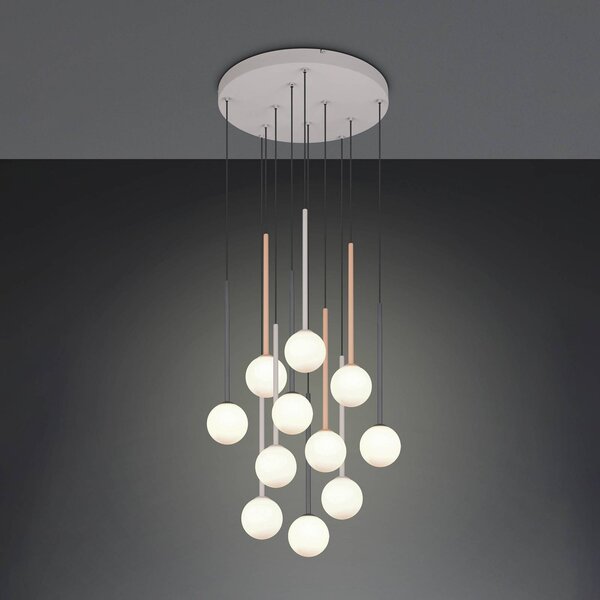 Trio Lighting Lampada a sospensione Firano, Multicolore, Soggiorno / Sala da pranzo, Metallo, Moderno, Lampada a sospensione
