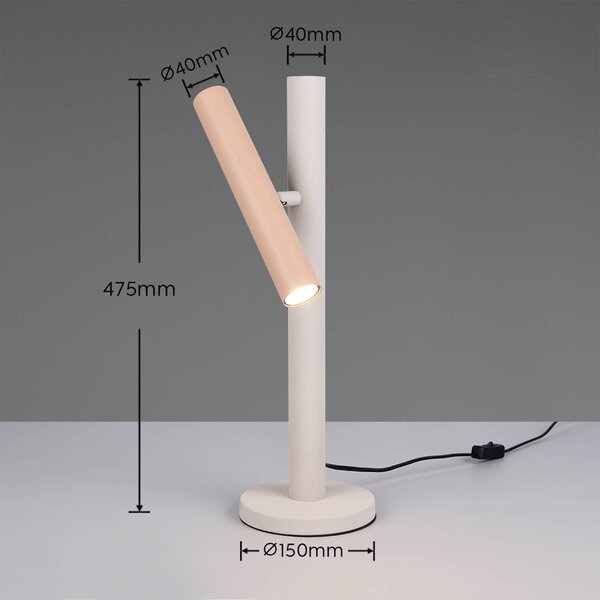 Trio Lighting Lampada da tavolo Terloa, Multicolore, Soggiorno / Sala da pranzo, Metallo, Moderno, Lampada da tavolo