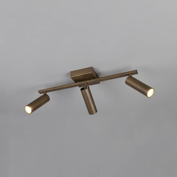 Trio Lighting Faretto da soffitto Dara, lunghezza 46 cm, metallo color platino, a 3 luci. Dara, Alluminio / Grigio / Zincato, Soggiorno / Sala da pranzo, Metallo, Moderno, Downlight