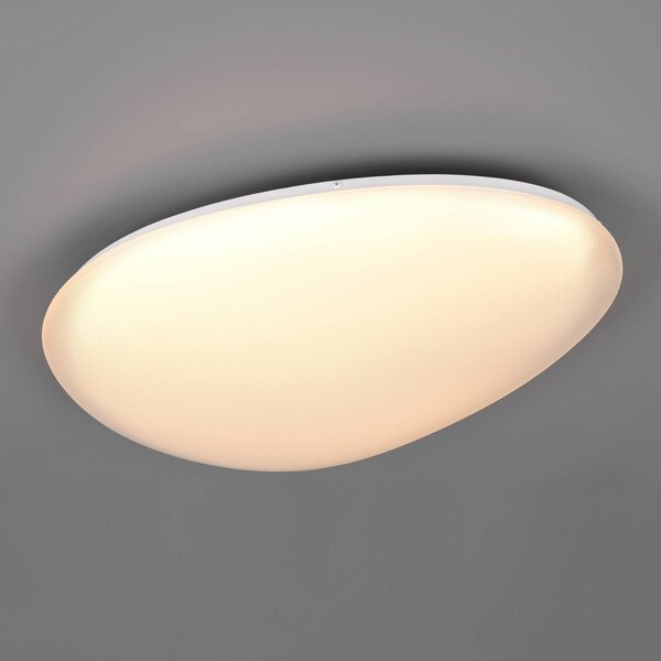 Trio Lighting Plafoniera soffitto Ozera, dimmerabile, Bianco / Opale, Soggiorno / Sala da pranzo, Plastica, Moderno, Plafoniera