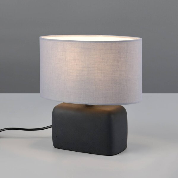 Trio Lighting Lampada da tavolo Livare, Nero, Soggiorno / Sala da pranzo, calcestruzzo / cemento, Lampada da tavolo