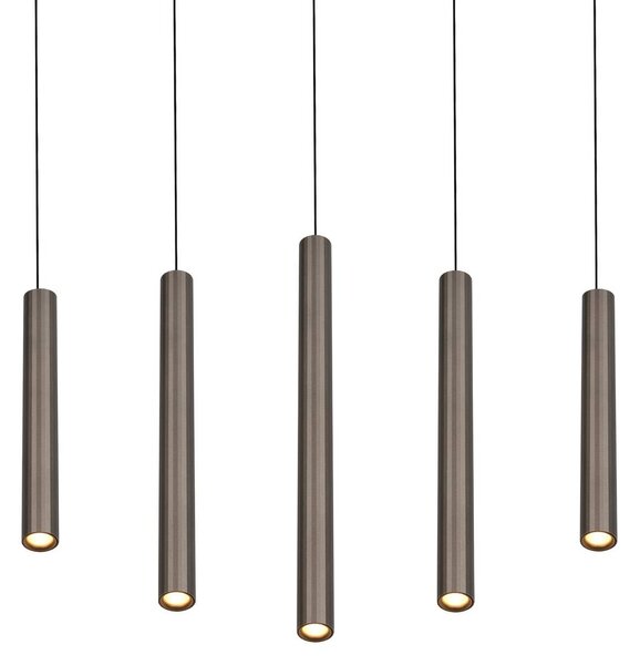 Trio Lighting Lampada a sospensione Arimato, Alluminio / Grigio / Zincato, Soggiorno / Sala da pranzo, Metallo, Moderno, Lampada a sospensione