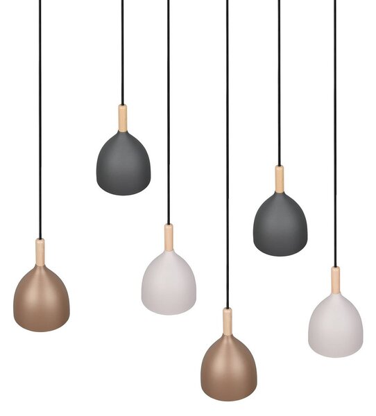 Trio Lighting Lampada a sospensione Jerano, dimmerabile, Multicolore, Soggiorno / Sala da pranzo, Metallo, Moderno, Lampada a sospensione