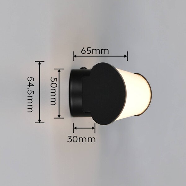 Trio Lighting Applique da parete Ernesto, Nero, Bagno, Metallo, Moderno, Applique