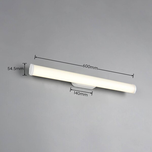 Trio Lighting Applique da parete Ernesto, Bianco / Opale, Bagno, Metallo, Moderno, Applique