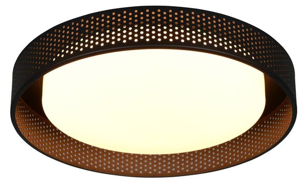 Trio Lighting Plafoniera soffitto Filippo, dimmerabile, Nero, Bagno, Metallo, Moderno, Plafoniera