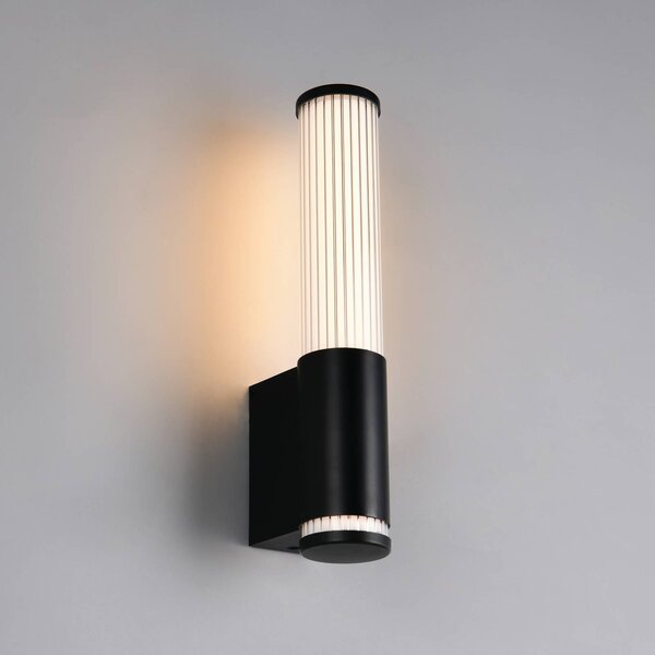 Trio Lighting Applique da parete Stefano, Nero, Bagno, Plastica, Moderno, Applique
