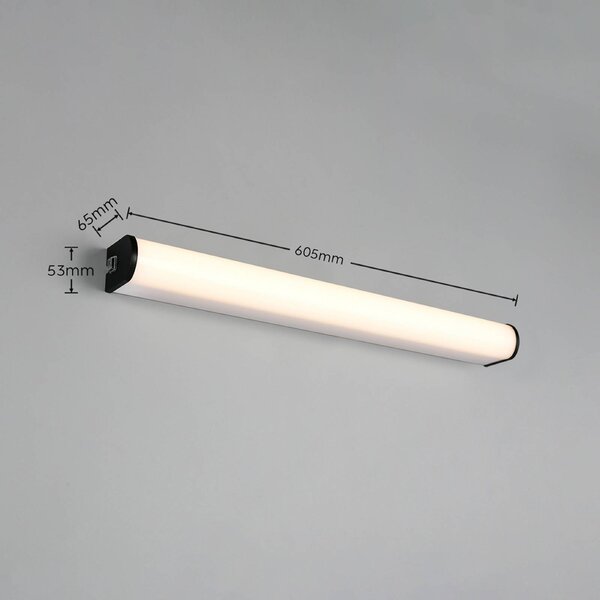 Trio Lighting Applique da parete Giacomo, Nero, Bagno, Metallo, Moderno, Applique