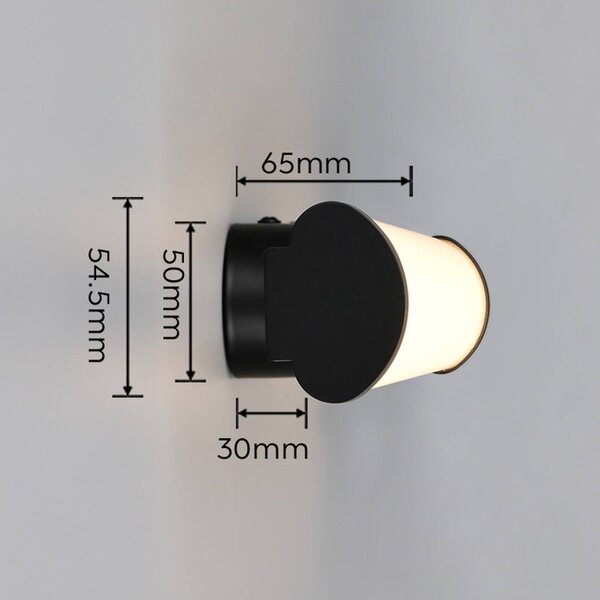 Trio Lighting Applique da parete Ernesto, Nero, Bagno, Metallo, Moderno, Applique