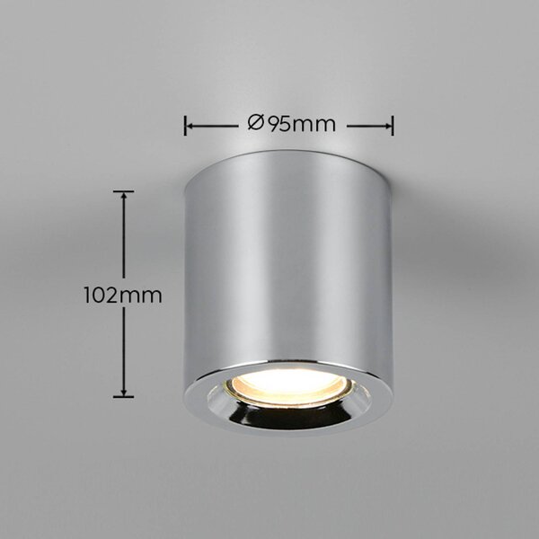 Trio Lighting Plafoniera soffitto Biscotto, Cromo / Argento, Soggiorno / Sala da pranzo, Metallo, Moderno, Plafoniera