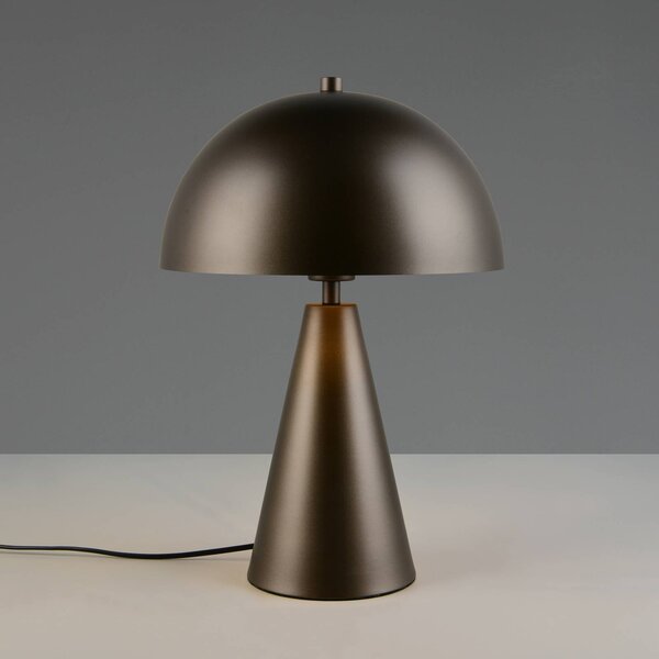 Trio Lighting Lampada da tavolo Alfie, Alluminio / Grigio / Zincato, Soggiorno / Sala da pranzo, Metallo, Lampada da tavolo