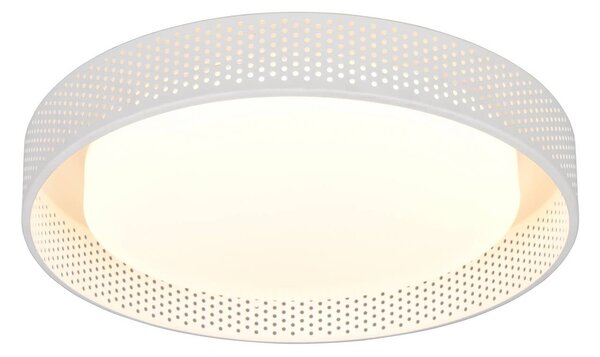 Trio Lighting Plafoniera soffitto Filippo, dimmerabile, Bianco / Opale, Bagno, Metallo, Moderno, Plafoniera
