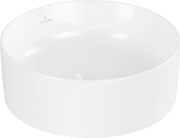 Villeroy & Boch Collaro lavabo à poser, rond, sans trou pour robinetterie, sans trop-plein, 400x400mm, 4A1840R1, 4A1840R1