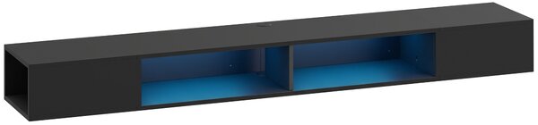 HOMCOM Mobile TV sospeso 180 cm con LED RGB e ripiani aperti, Nero | Aosom Italy