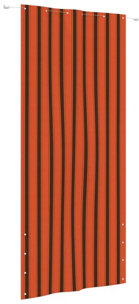 Paravento Balcone Arancione e Marrone 120x240 cm Tessuto Oxford