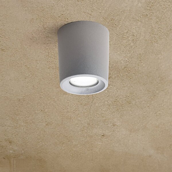 Plafoniera esterno resina top light pisa plp gr gu10 cct led ip55 - Top Light