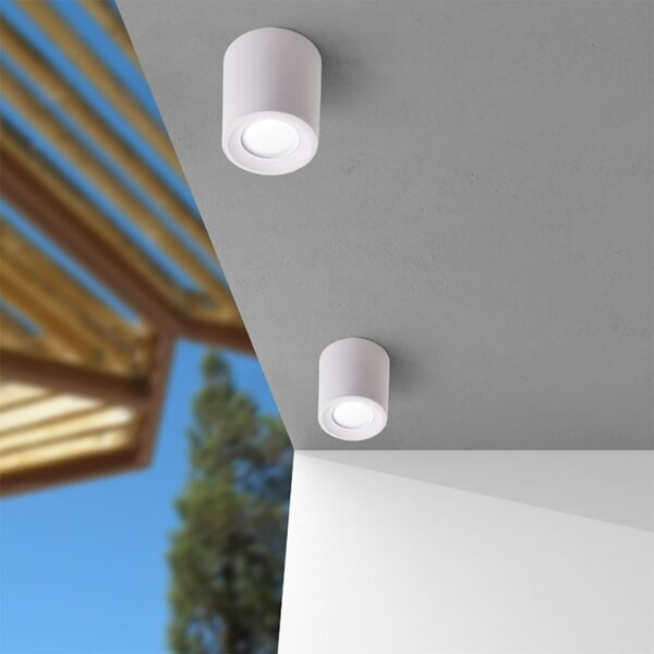 Plafoniera esterno resina top light pisa plp bi gu10 cct led ip55 - Top Light