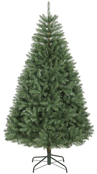 Albero di Natale Artificiale 180 cm 1687 Rami a Cerniera e Base in Metallo Pieghevole Verde