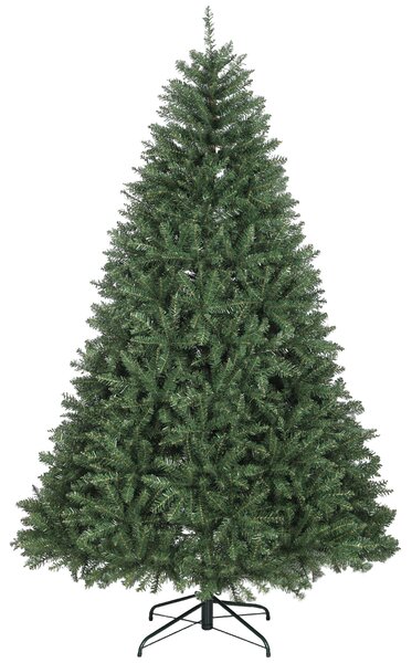 Albero di Natale Artificiale 210 cm 2641 Rami a Cerniera e Base in Metallo Verde