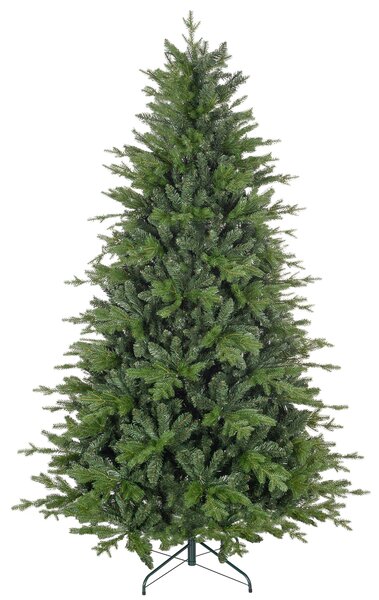 Albero di Natale 210 cm 2445 Rami Design a Carniera con Base in Metallo Verde
