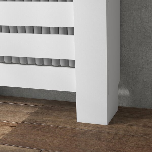 HOMCOM Copritermosifone in MDF con Cassetto 78x19x95,5 cm Bianco | Aosom Italy