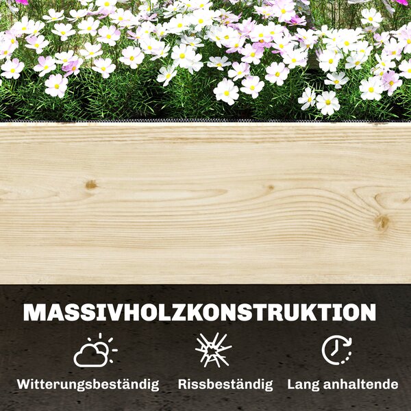 Outsunny Aiuola rialzata con traliccio 2 livelli cassone elevato con 2 scomparti, legno 108 x 62 x 120 cm | Aosom Italy
