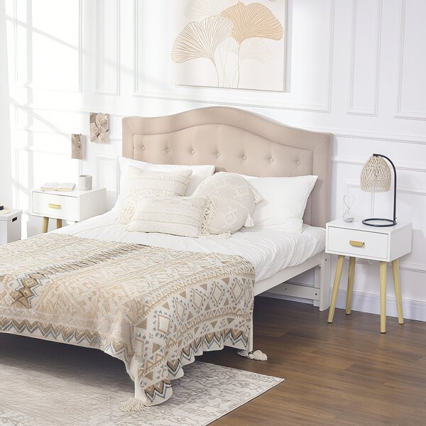 HOMCOM Set 2 Comodini per Camera da Letto con Cassetto, in Legno, 40.5x30.5x60 cm, Color Rovere e Bianco | Aosom Italy