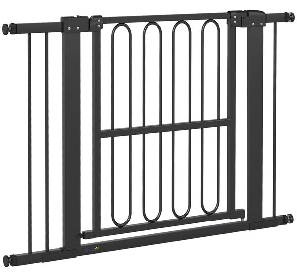 PawHut Cancelletto per Animali Domestici, 76-104 cm, Nero | Aosom Italy