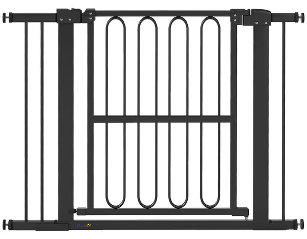 PawHut Cancelletto per Animali Domestici, 76-104 cm, Nero | Aosom Italy