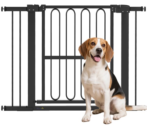 PawHut Cancelletto per Animali Domestici, 76-104 cm, Nero | Aosom Italy
