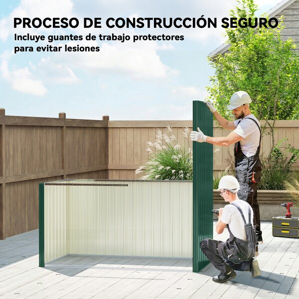Outsunny Capanno da Giardino Esterno 1,37 m² 163x90x179 cm con Porta con Chiusura e Feritoie di Ventilazione Verde | Aosom Italy