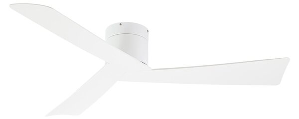 Ventilatore da soffitto Ventoro, bianco, metallo, Ø 132 cm - Lucande Lucande, Ventoro, Bianco, Soggiorno, Metallo, Moderno