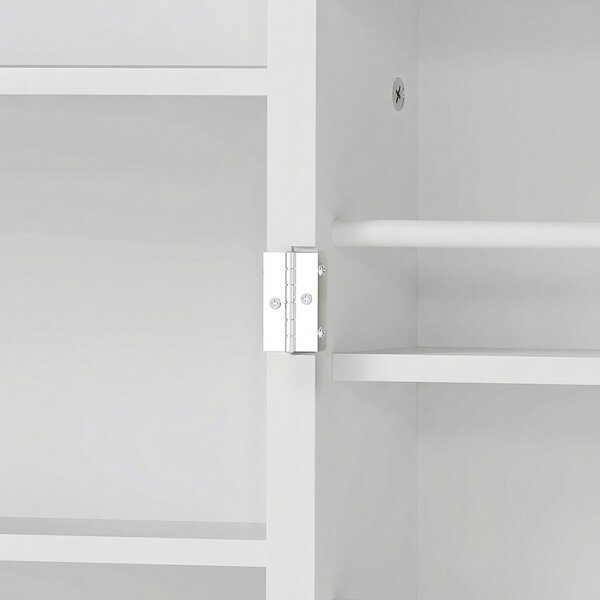 HOMCOM Armadio da cucina mobile contenitore con 12 ripiani sulle ante, ripiani regolabili, 58x29x119,5cm, bianco | Aosom Italy