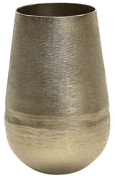 Vaso di Fiori Decorativo in Metallo Dorato 27 cm Impermeabile Moderno Beliani