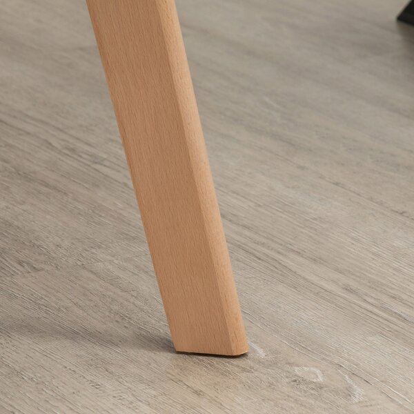 HOMCOM Set di 2 sedie da pranzo Sedia Seduta imbottita in tessuto effetto velluto Gambe in legno, blu | Aosom Italy