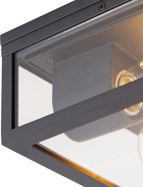 Lampada da soffitto intelligente nera IP44 2 luci incl. Wifi ST64 - Charlois