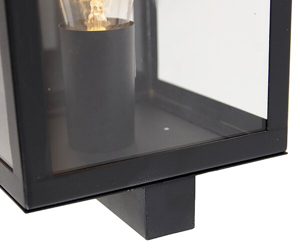 Applique da esterno smart nera con vetro 30 cm incl. Wifi ST64 - Rotterdam