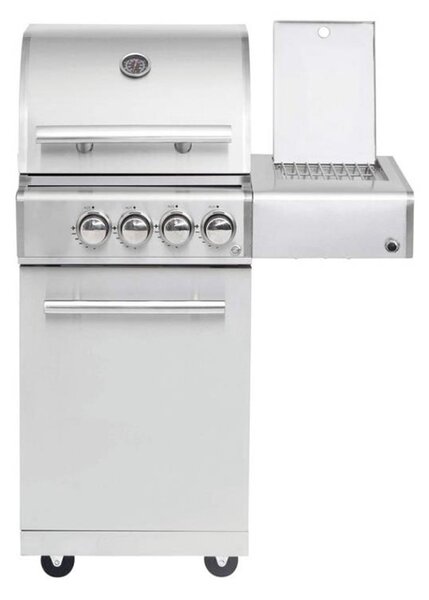Barbecue a gas ALLGRILL CHEF S in acciaio inox modello base modulare 2 bruciatori, bruciatore laterale, bruciatore posteriore (500902)