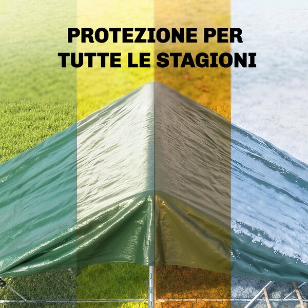Outsunny Telo Impermeabile 6 x 8m, PE Resistente agli Strappi da 90 GSM | Aosom Italy